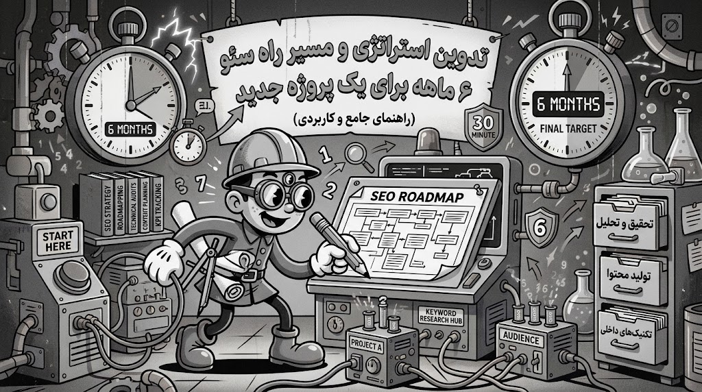 تدوین استراتژی و مسیر راه سئو ۶ ماهه برای یک پروژه جدید